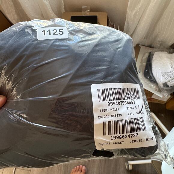 Madewell Double-Faced Satin Safari Jacket WMNS S Black Regular Fit Gold Buttons - Picture 8 of 8